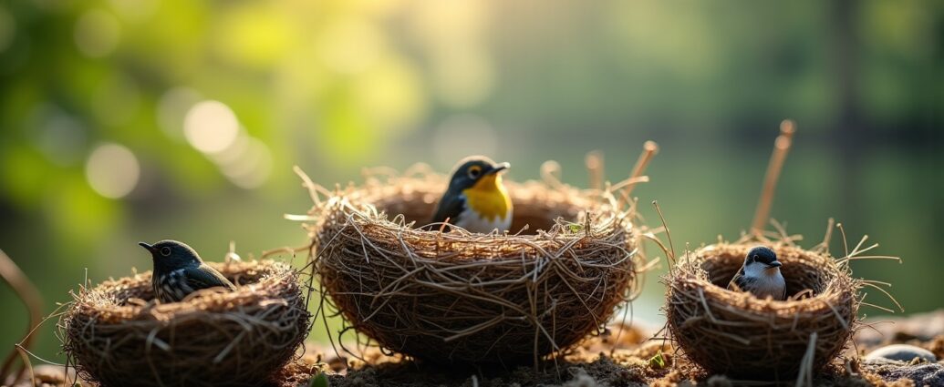 Nids d’oiseaux : diversité des types, lieux d’observation et secrets de leurs matériaux