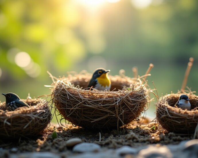 Nids d’oiseaux : diversité des types, lieux d’observation et secrets de leurs matériaux