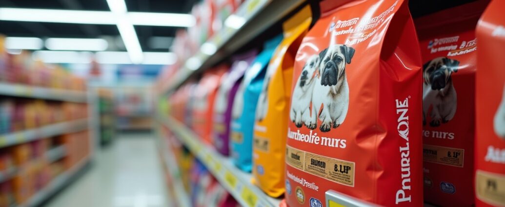 Croquettes Purina One pour chiens : saveurs poulet, saumon et formules sensibles disponibles chez Leclerc