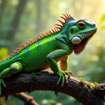 Iguana iguana verte : découvrez tout sur ce lézard tropical fascinant
