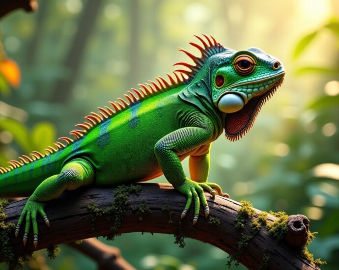 Iguana iguana verte : découvrez tout sur ce lézard tropical fascinant